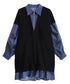 Knit Switch Denim Dress